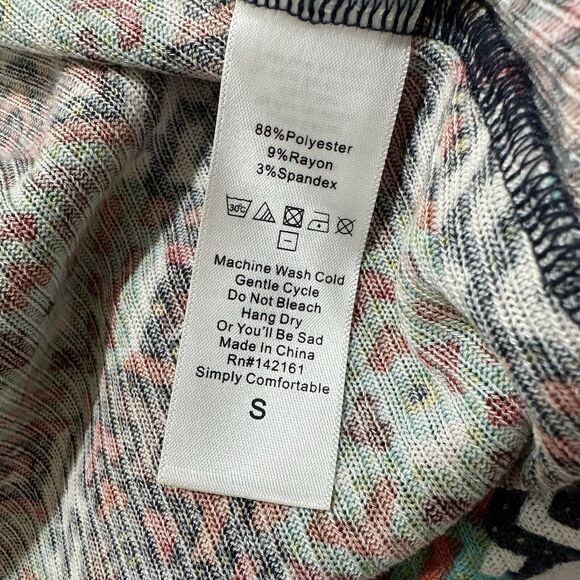 LuLaRoe Sarah Women's Small Duster Cardigan Sweater Pockets Open Front Geometric - Picture 4 of 14